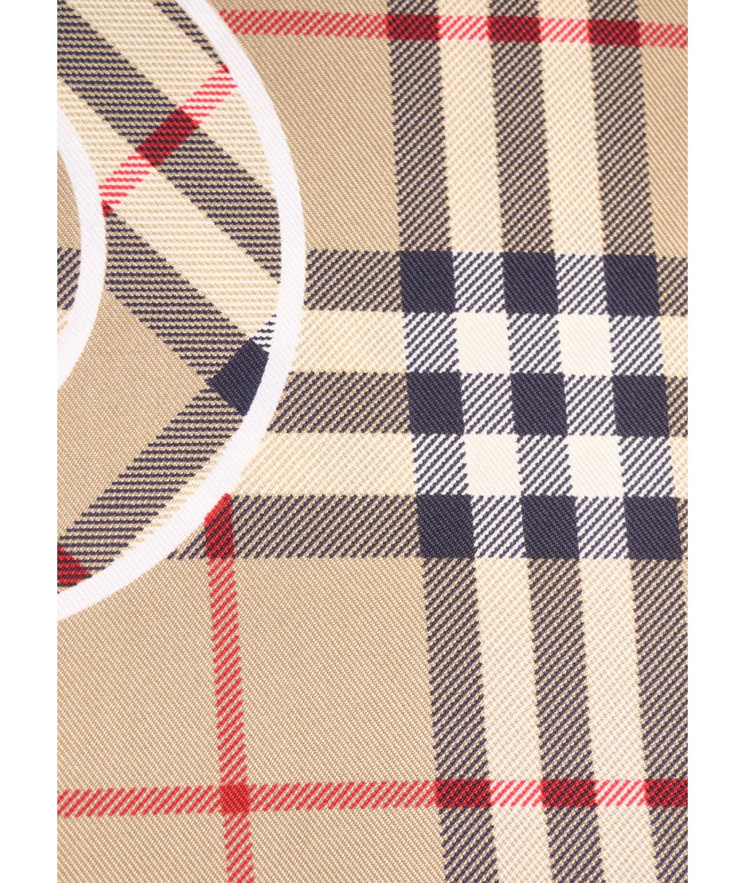 BURBERRY Бежевый шелковый платок, фото 2