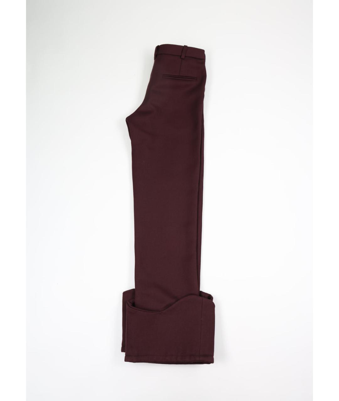 JACQUEMUS Бордовые прямые брюки, фото 5
