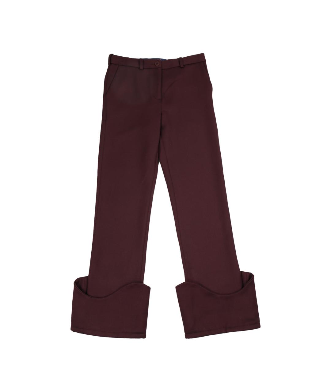 JACQUEMUS Бордовые прямые брюки, фото 7