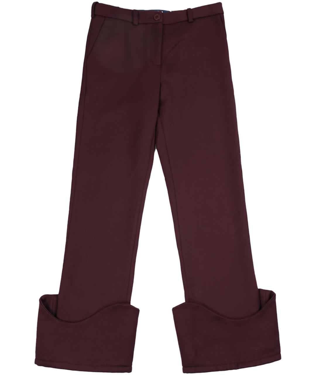 JACQUEMUS Бордовые прямые брюки, фото 1