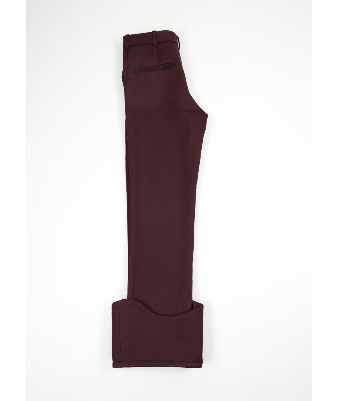 JACQUEMUS Бордовые прямые брюки, фото 2