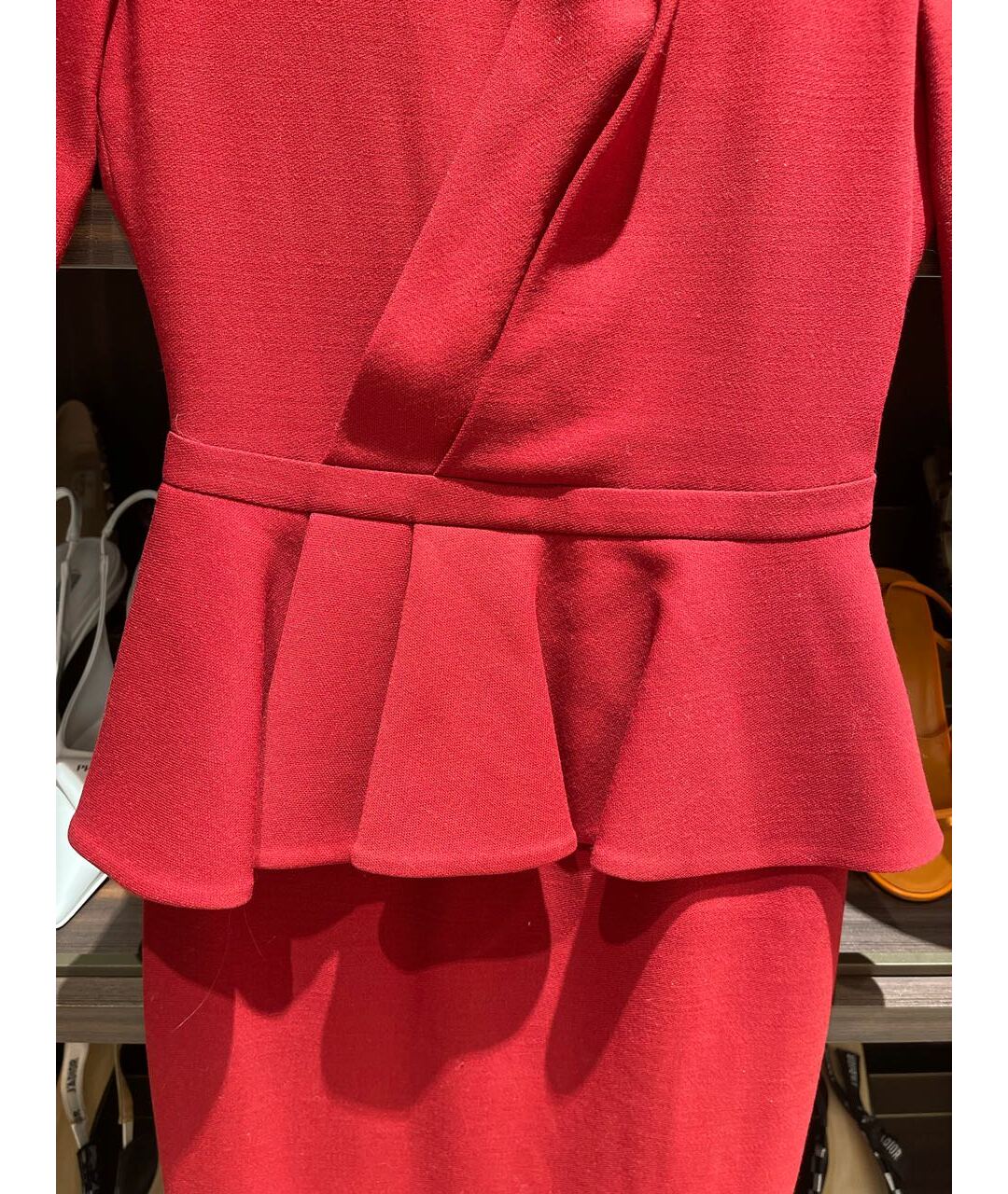 GUCCI Бордовое шерстяное повседневное платье, фото 4