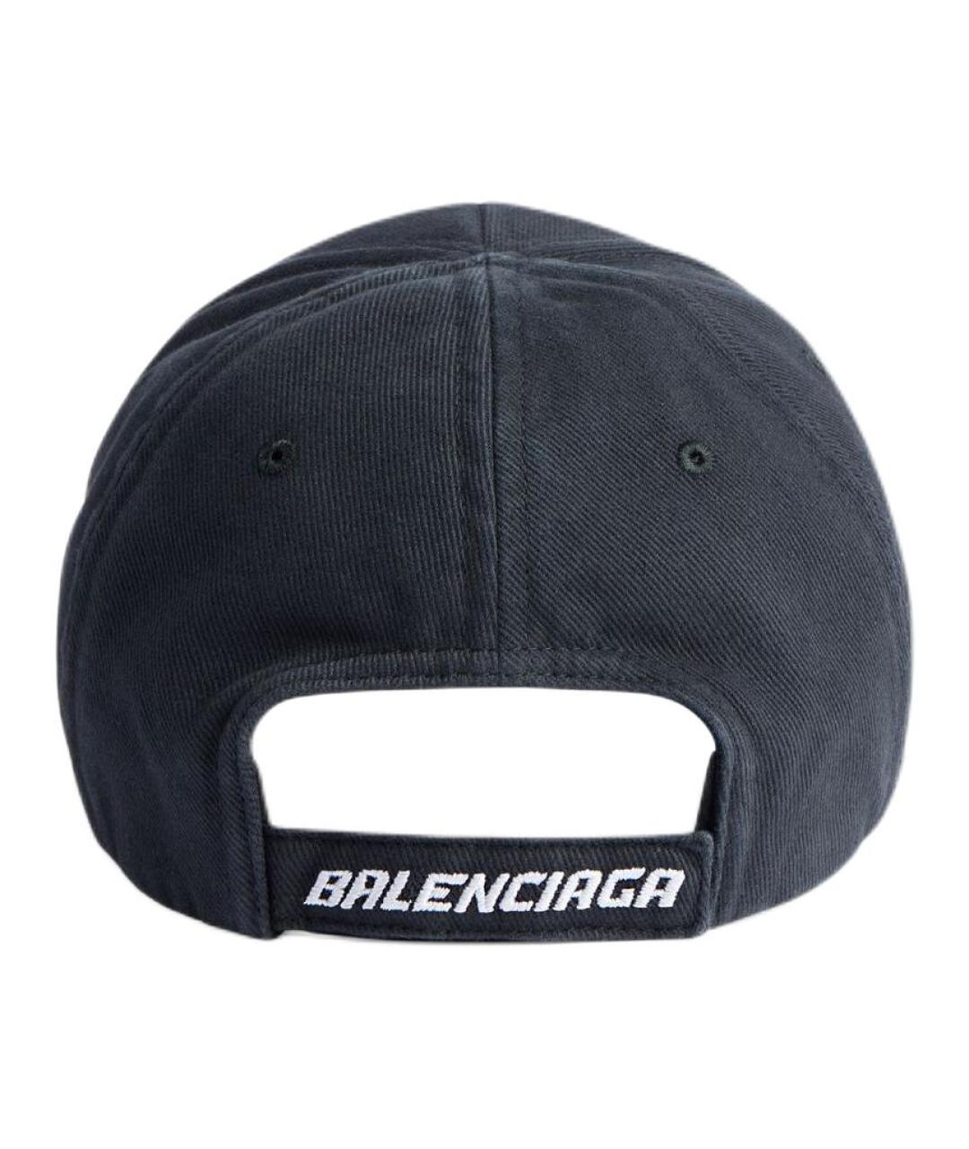 BALENCIAGA Черная хлопковая кепка, фото 6