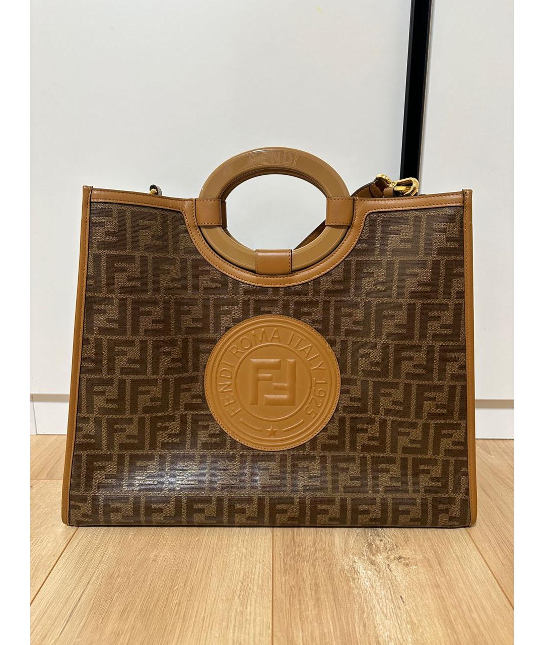 FENDI Коричневая сумка тоут, фото 9