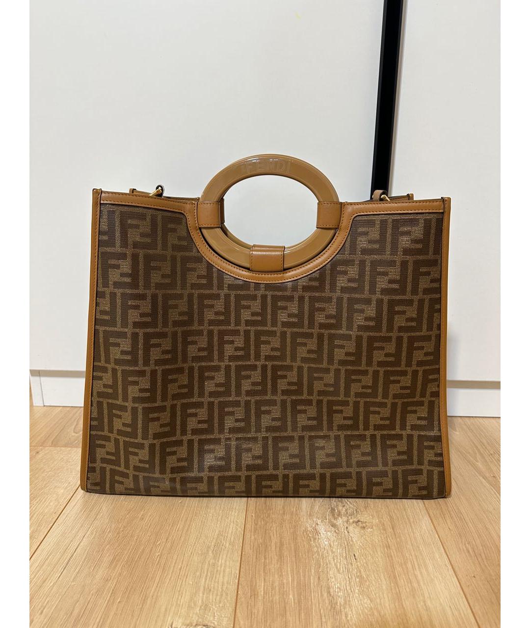 FENDI Коричневая сумка тоут, фото 3