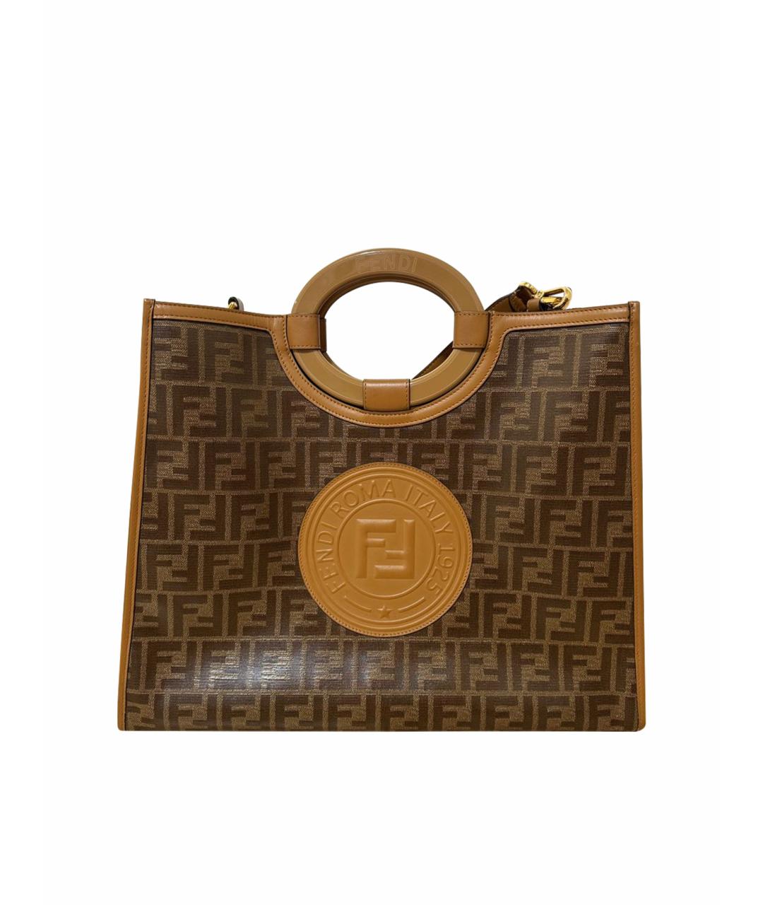 FENDI Коричневая сумка тоут, фото 1