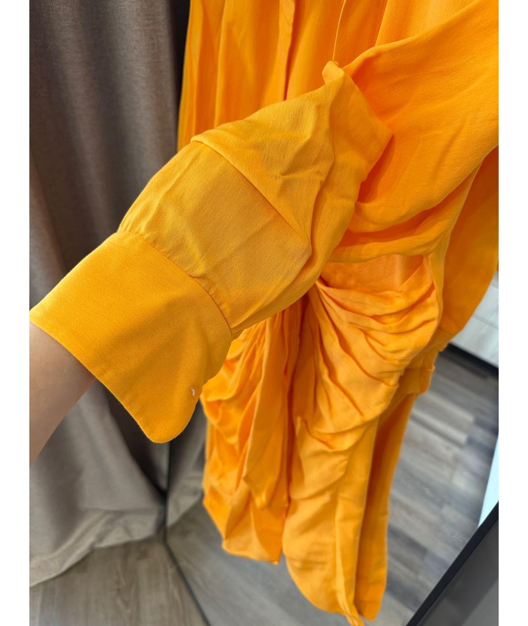 JACQUEMUS Оранжевое хлопковое повседневное платье, фото 2