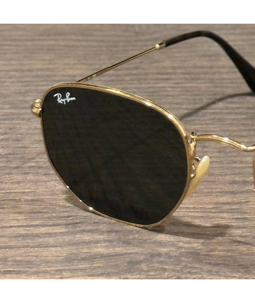 RAY BAN Черные металлические солнцезащитные очки, фото 3