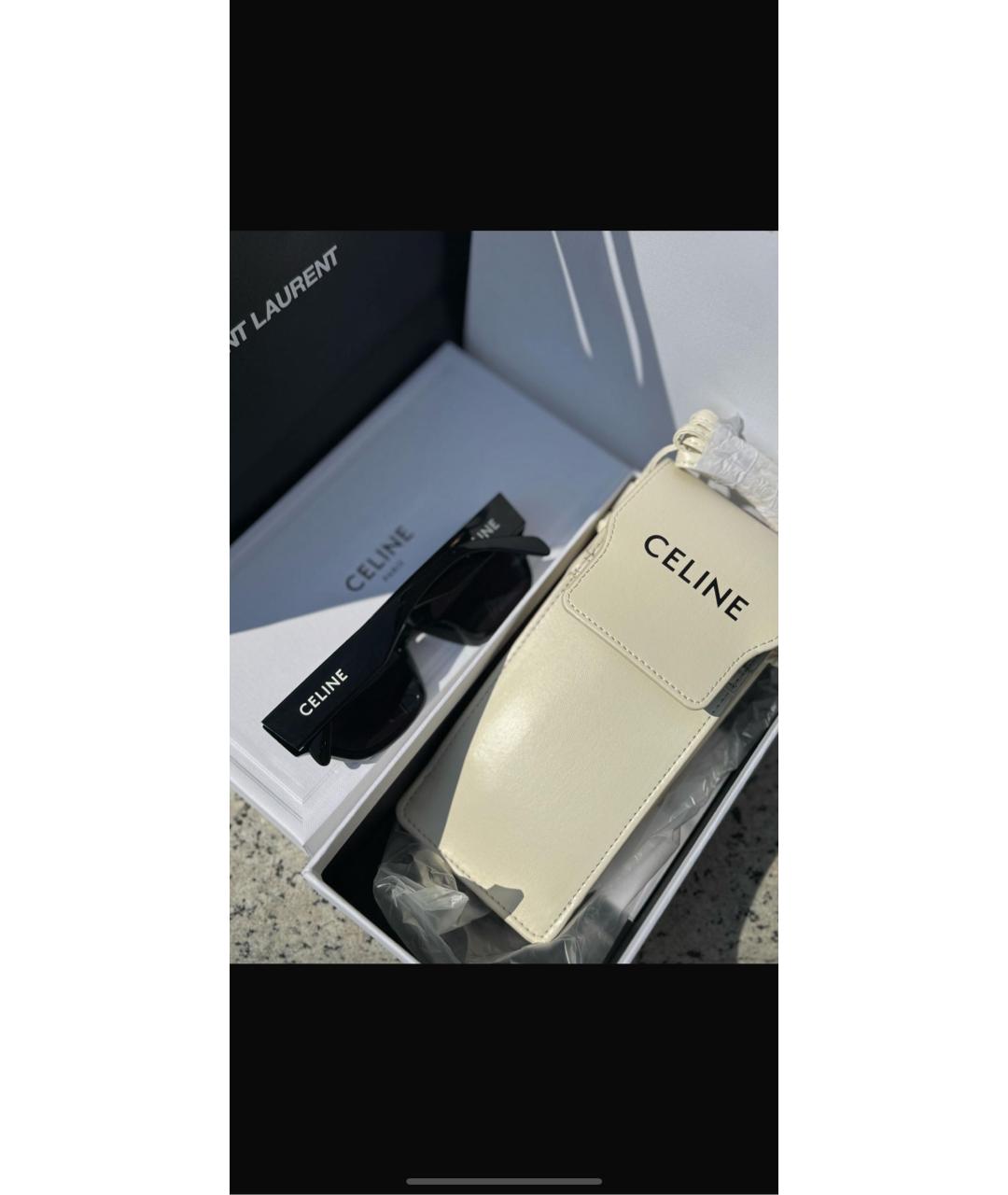 CELINE Черные пластиковые солнцезащитные очки, фото 5