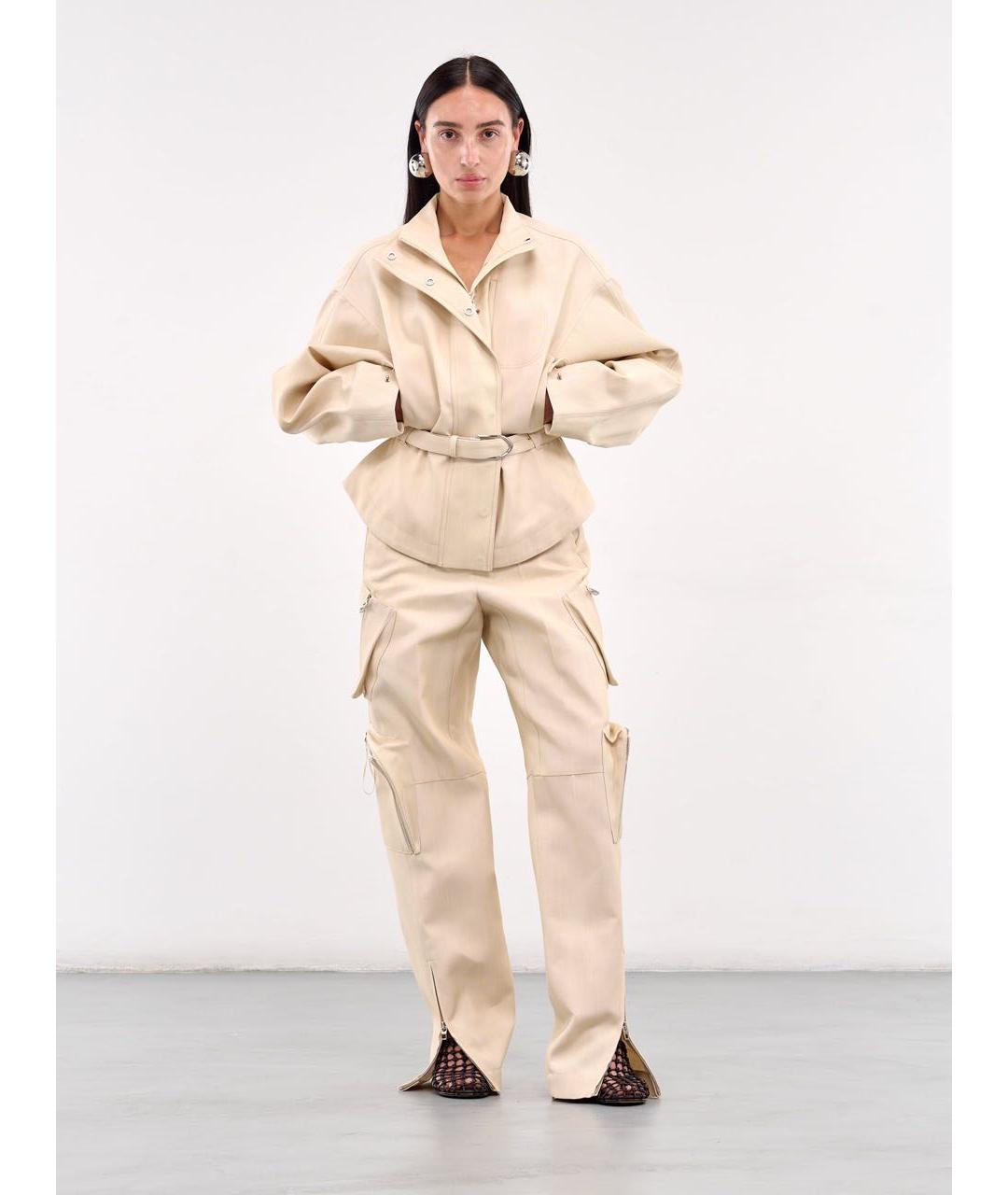 JACQUEMUS Бежевая полиэстеровая куртка, фото 7