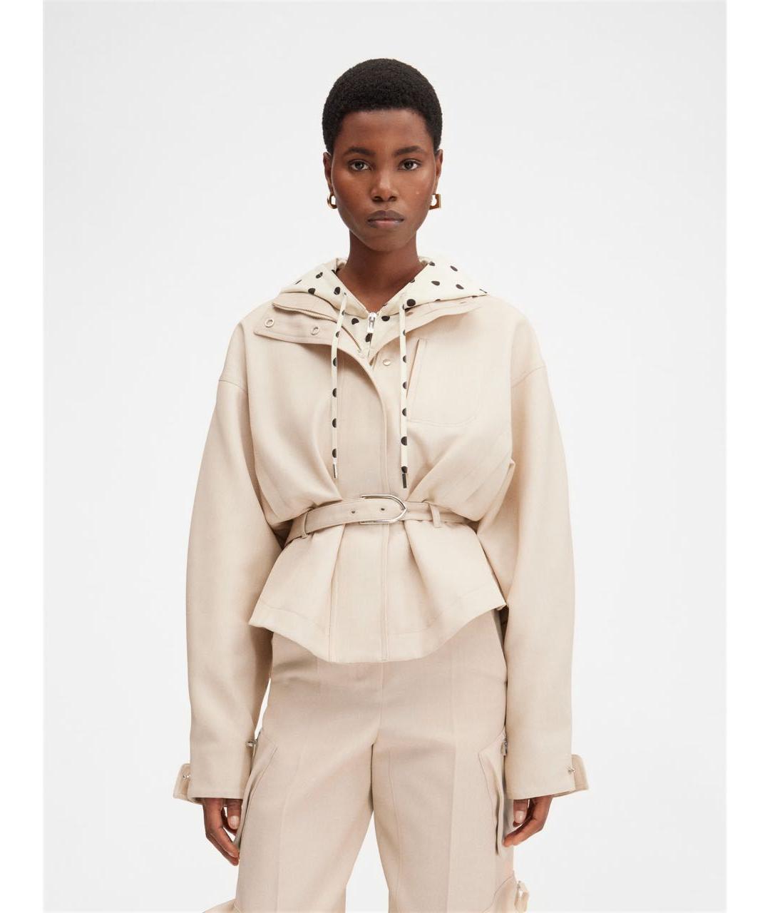 JACQUEMUS Бежевая полиэстеровая куртка, фото 2