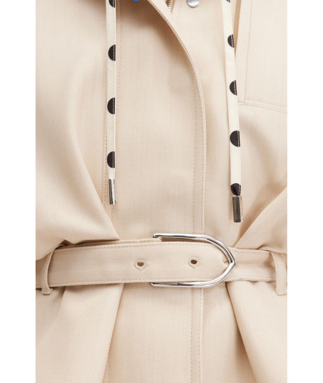 JACQUEMUS Бежевая полиэстеровая куртка, фото 6