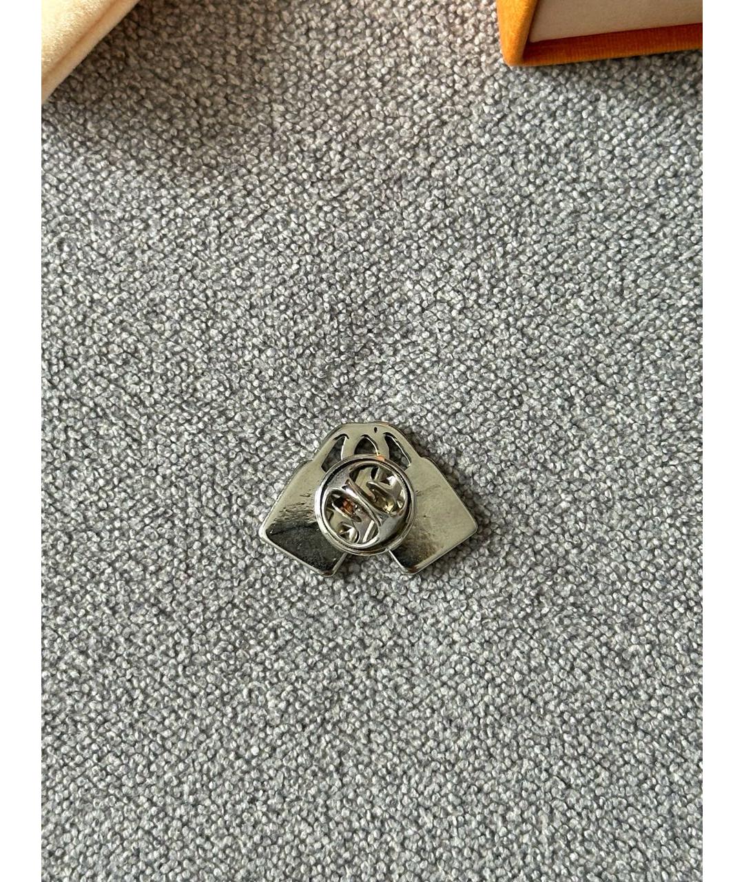 LOUIS VUITTON Голубая металлическая булавка / брошь, фото 4