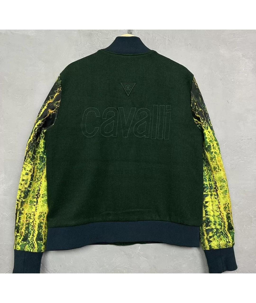 JUST CAVALLI Зеленая шерстяная куртка, фото 2