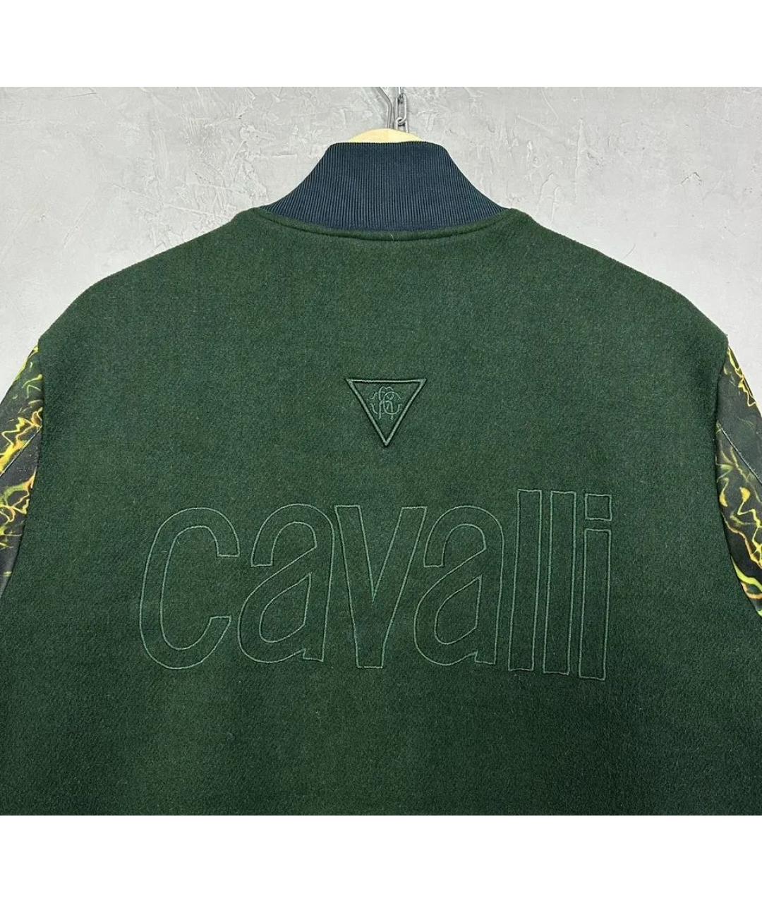 JUST CAVALLI Зеленая шерстяная куртка, фото 3