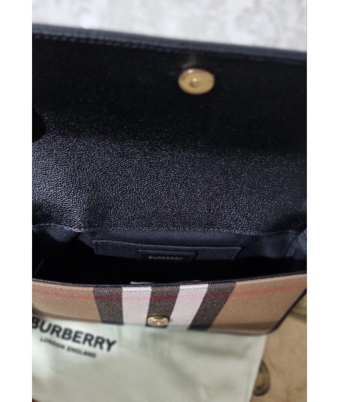 BURBERRY Черная кожаная сумка через плечо, фото 3