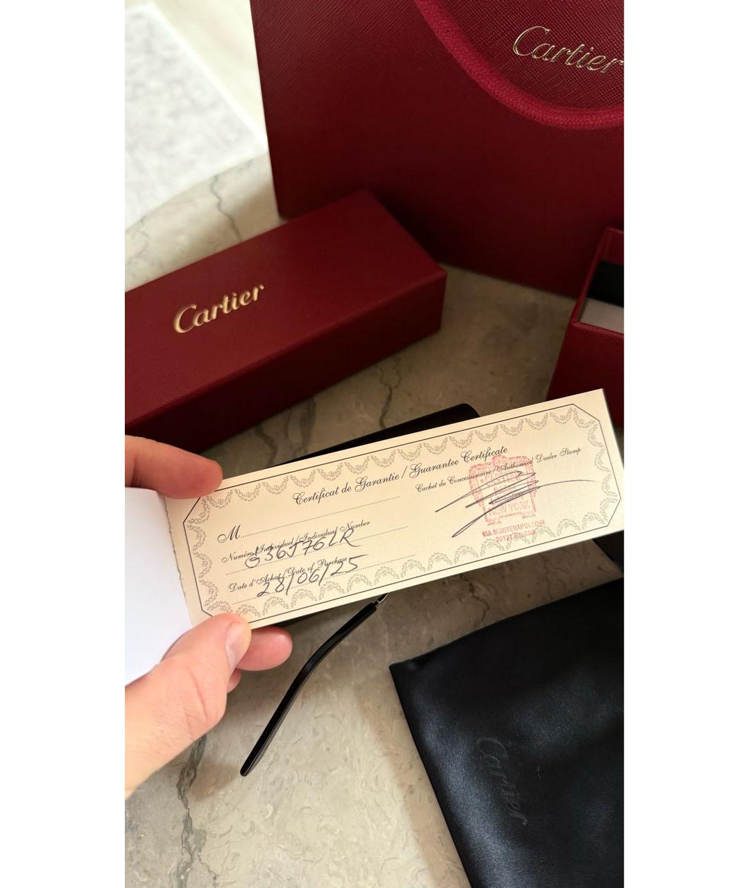 CARTIER Серебряные металлические солнцезащитные очки, фото 5