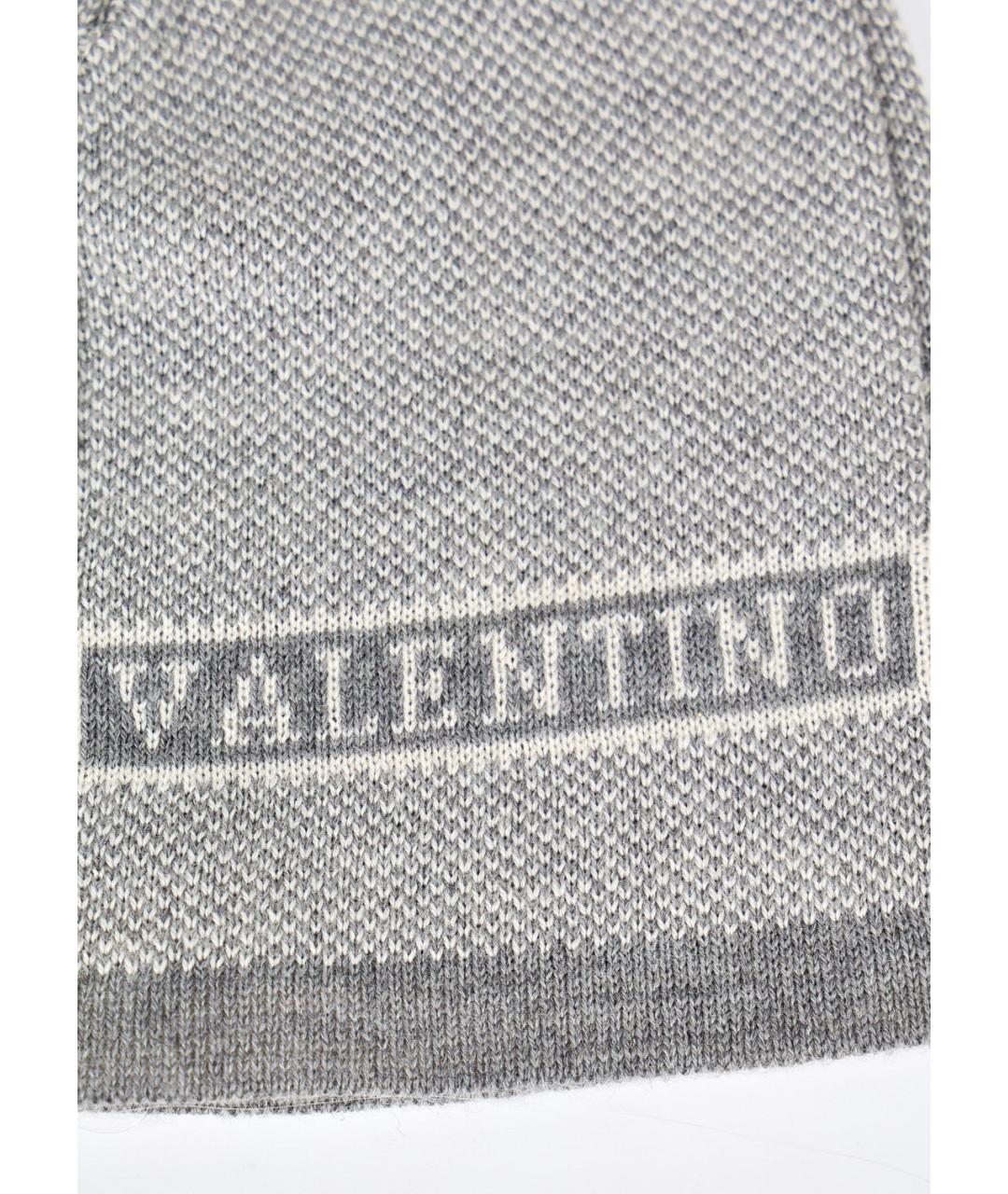 VALENTINO Серая шерстяная шапка, фото 5