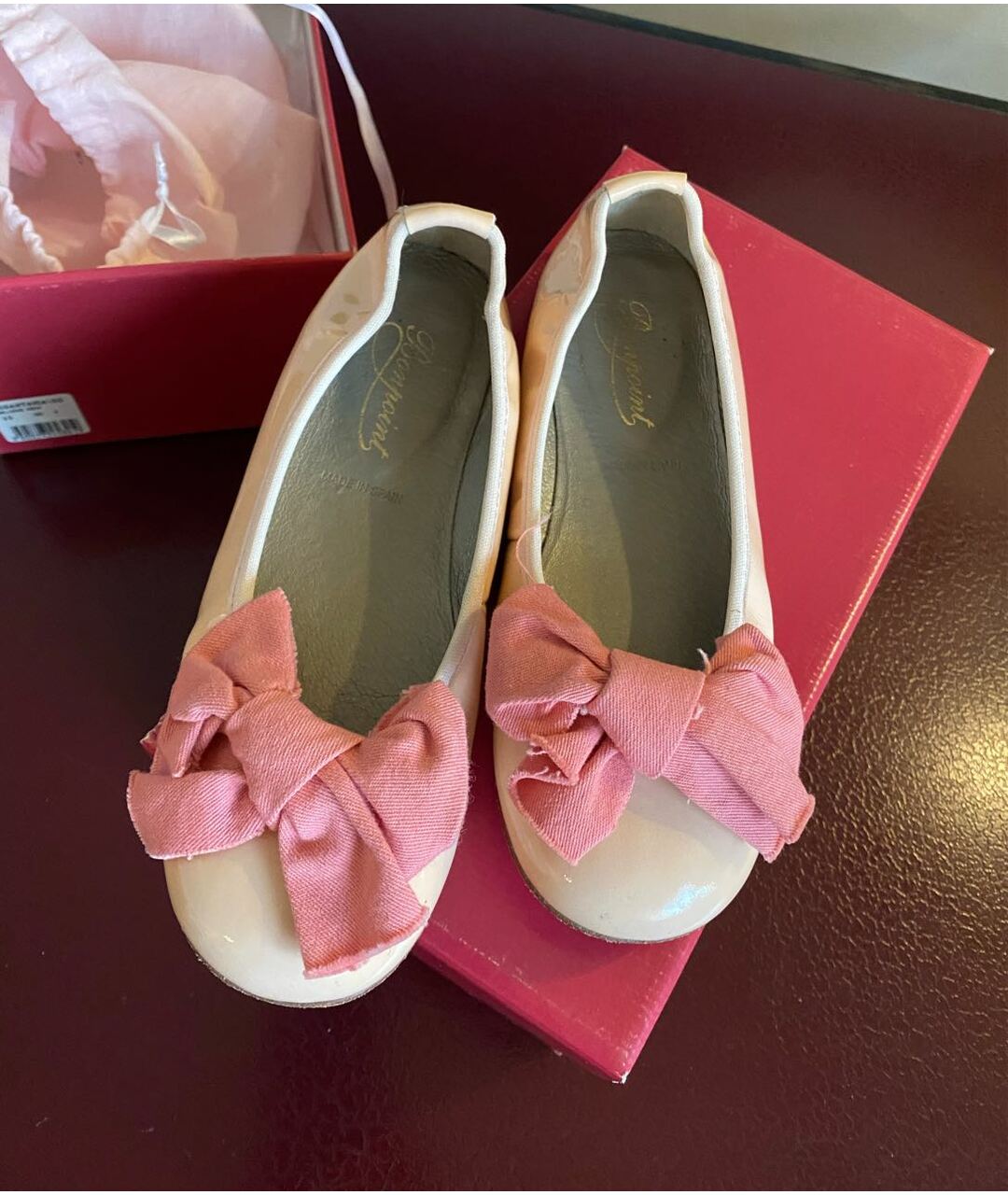 BONPOINT Розовые балетки из лакированной кожи, фото 2