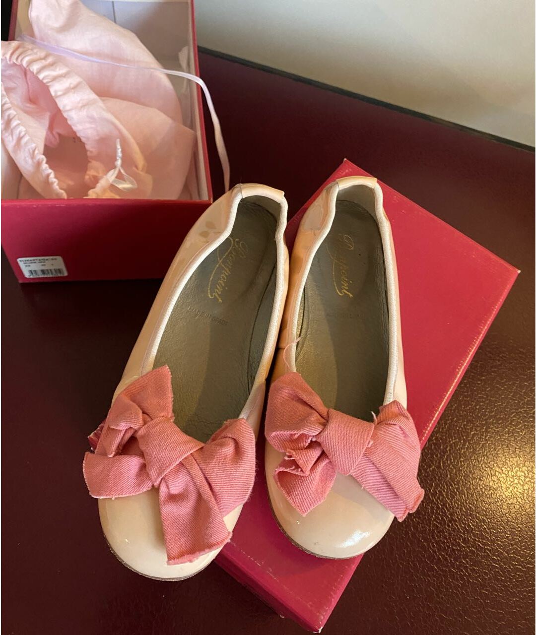 BONPOINT Розовые балетки из лакированной кожи, фото 5