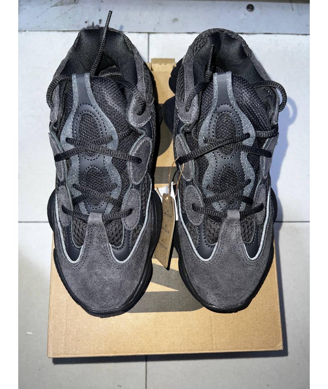 ADIDAS YEEZY Черные замшевые кроссовки, фото 2