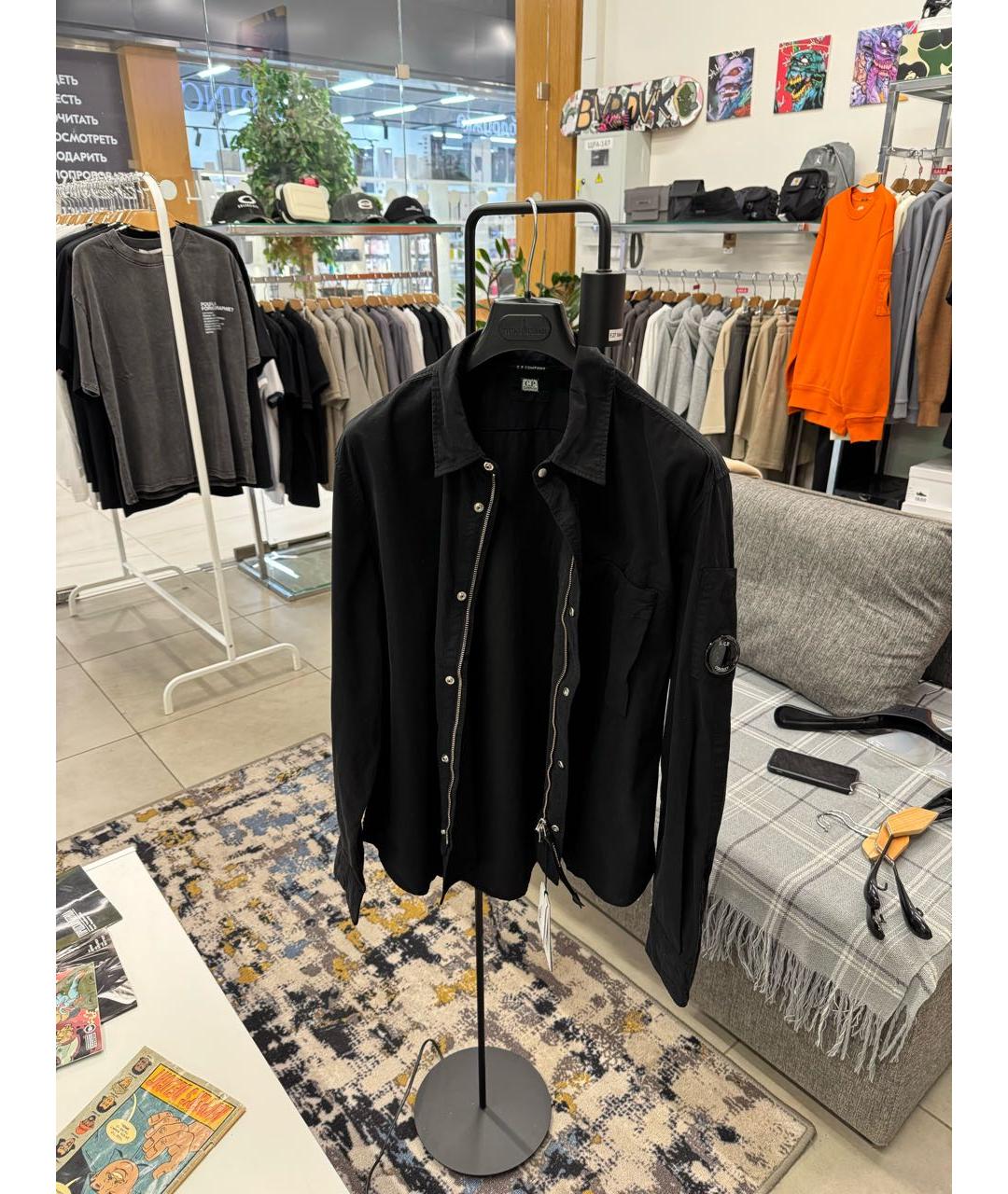 CP COMPANY Черная хлопковая куртка, фото 3