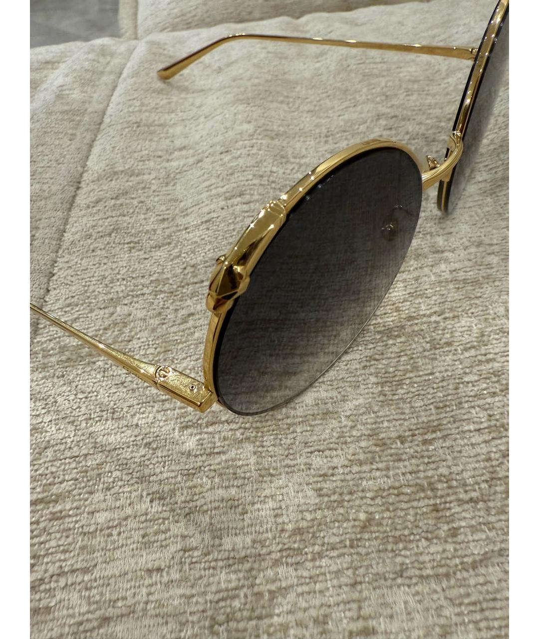 CARTIER Золотые металлические солнцезащитные очки, фото 2