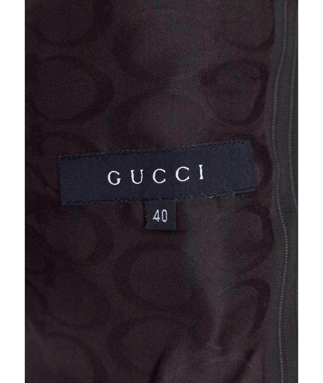 GUCCI Коричневый шерстяной костюм с брюками, фото 3