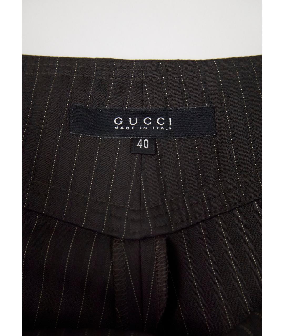 GUCCI Коричневый шерстяной костюм с брюками, фото 8