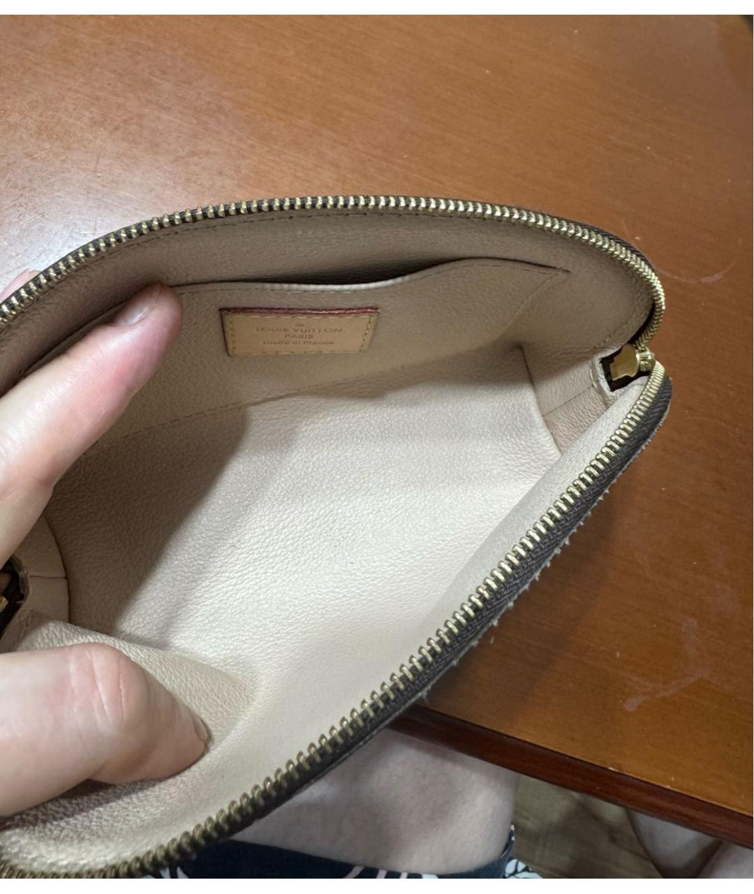 LOUIS VUITTON Коричневая косметичка из искусственной кожи, фото 6