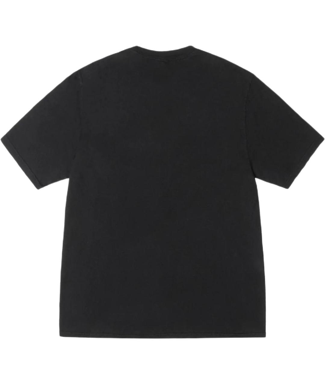 STUSSY Черная хлопковая футболка, фото 2