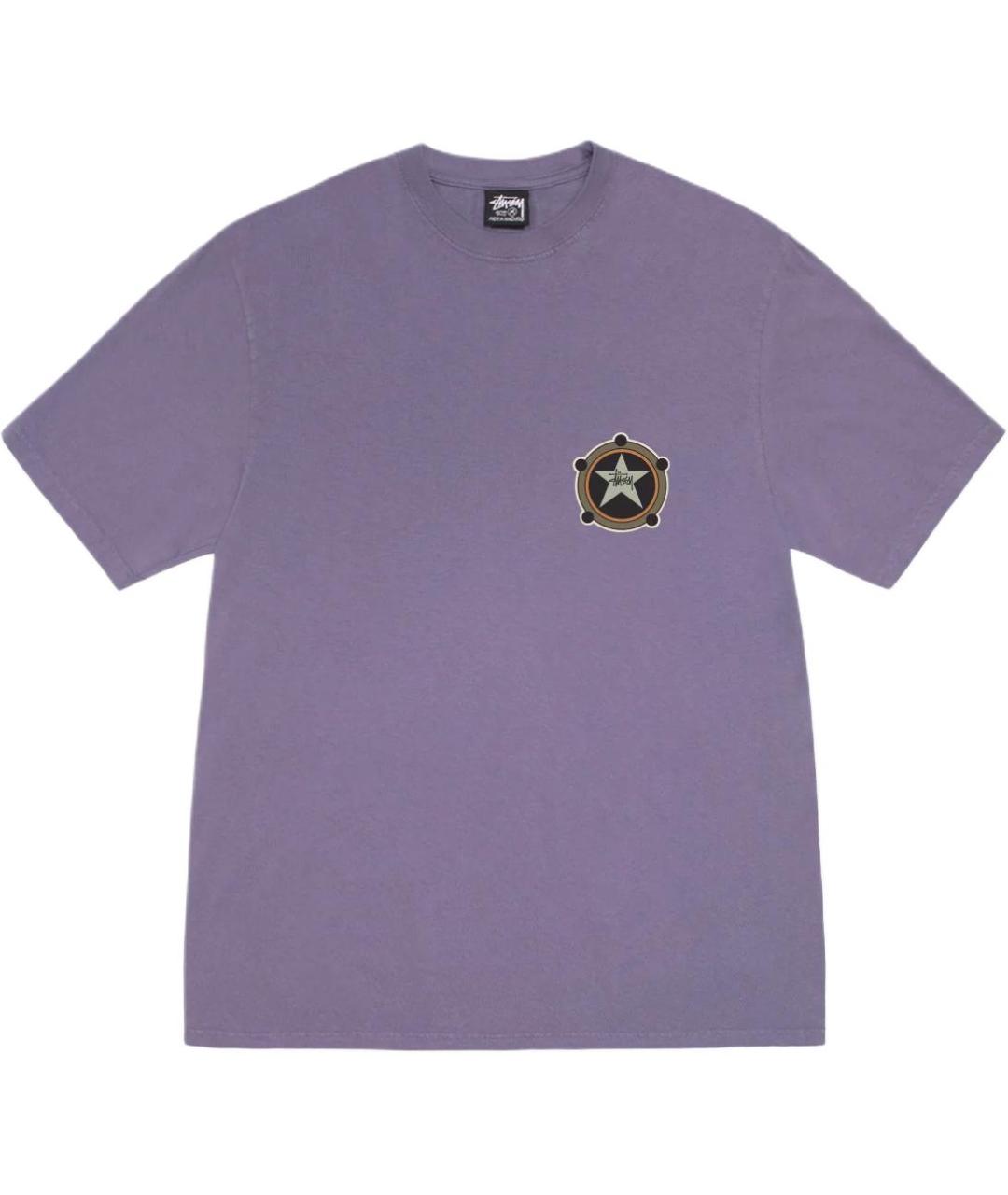 STUSSY Фиолетовая хлопковая футболка, фото 1