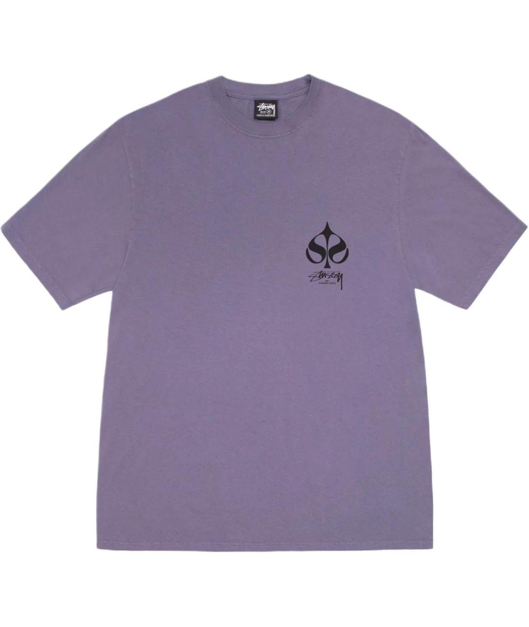 STUSSY Фиолетовая хлопковая футболка, фото 2