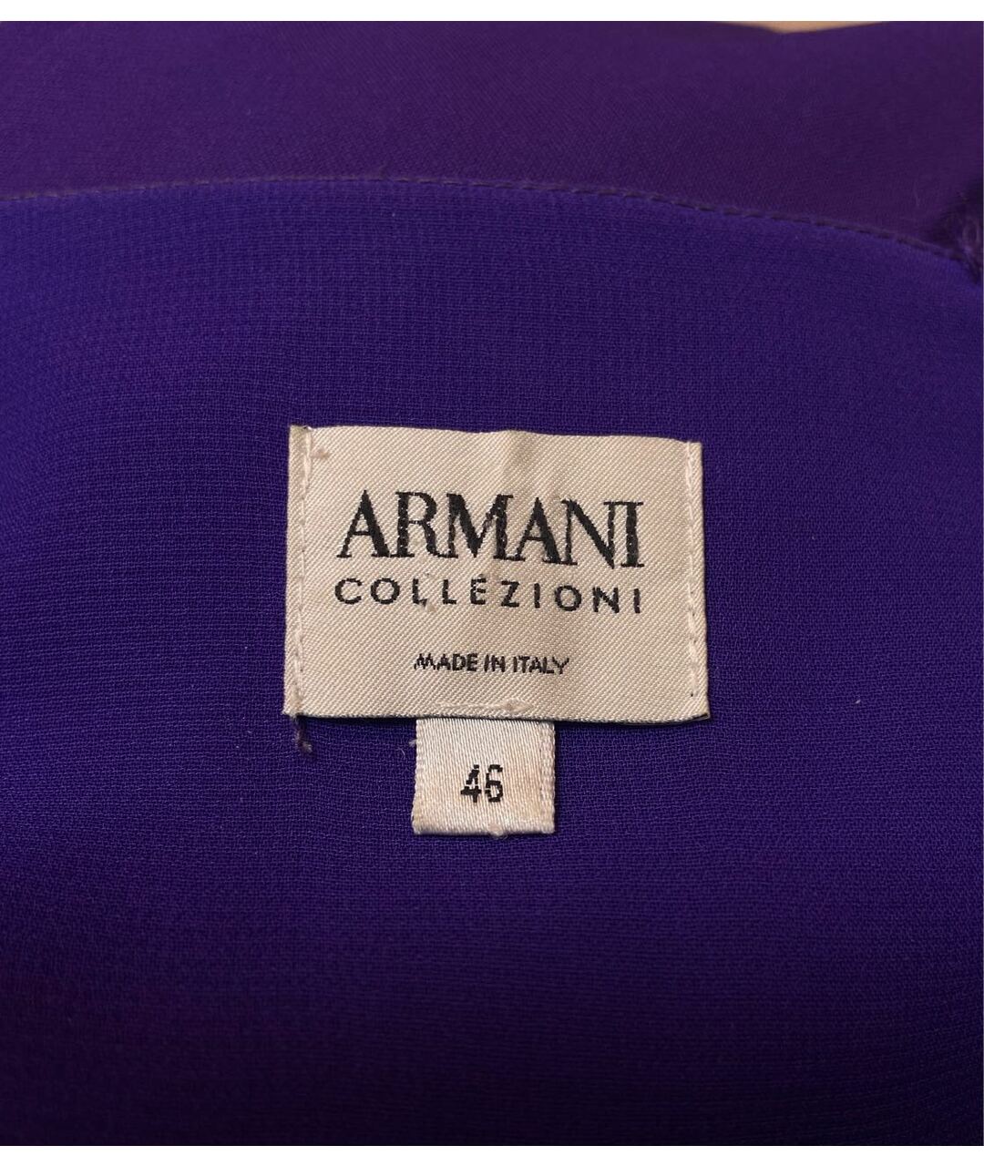 ARMANI COLLEZIONI Фиолетовое шерстяное повседневное платье, фото 2