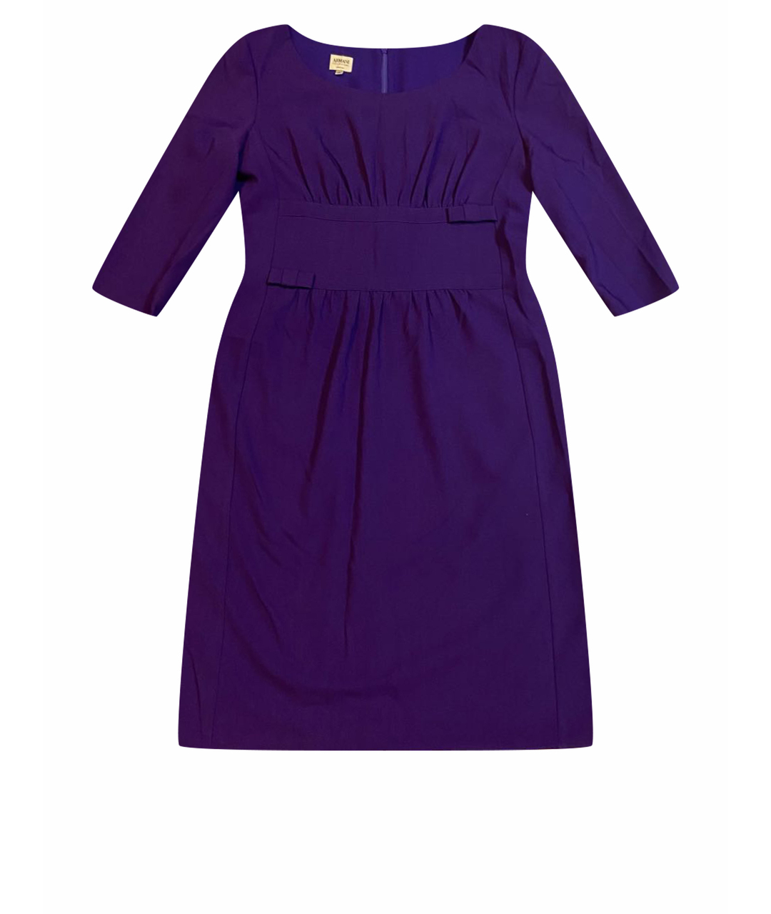 ARMANI COLLEZIONI Фиолетовое шерстяное повседневное платье, фото 1