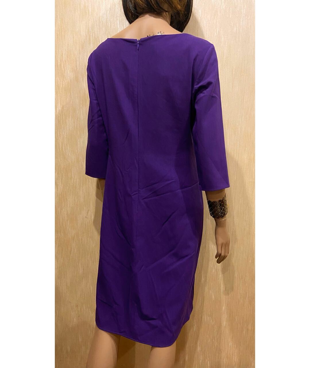 ARMANI COLLEZIONI Фиолетовое шерстяное повседневное платье, фото 7