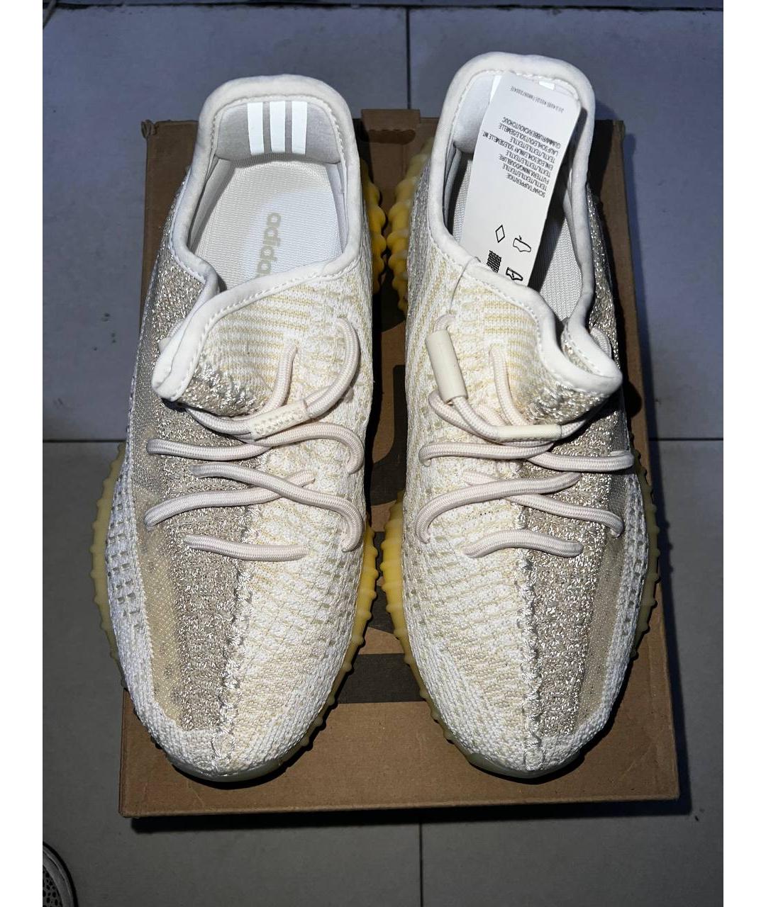 ADIDAS YEEZY Белые текстильные кроссовки, фото 2