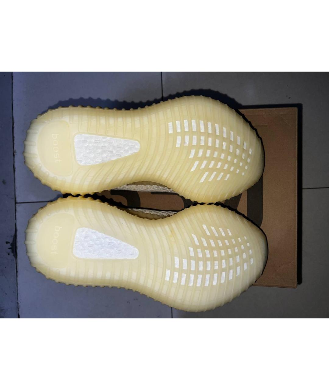 ADIDAS YEEZY Белые текстильные кроссовки, фото 4