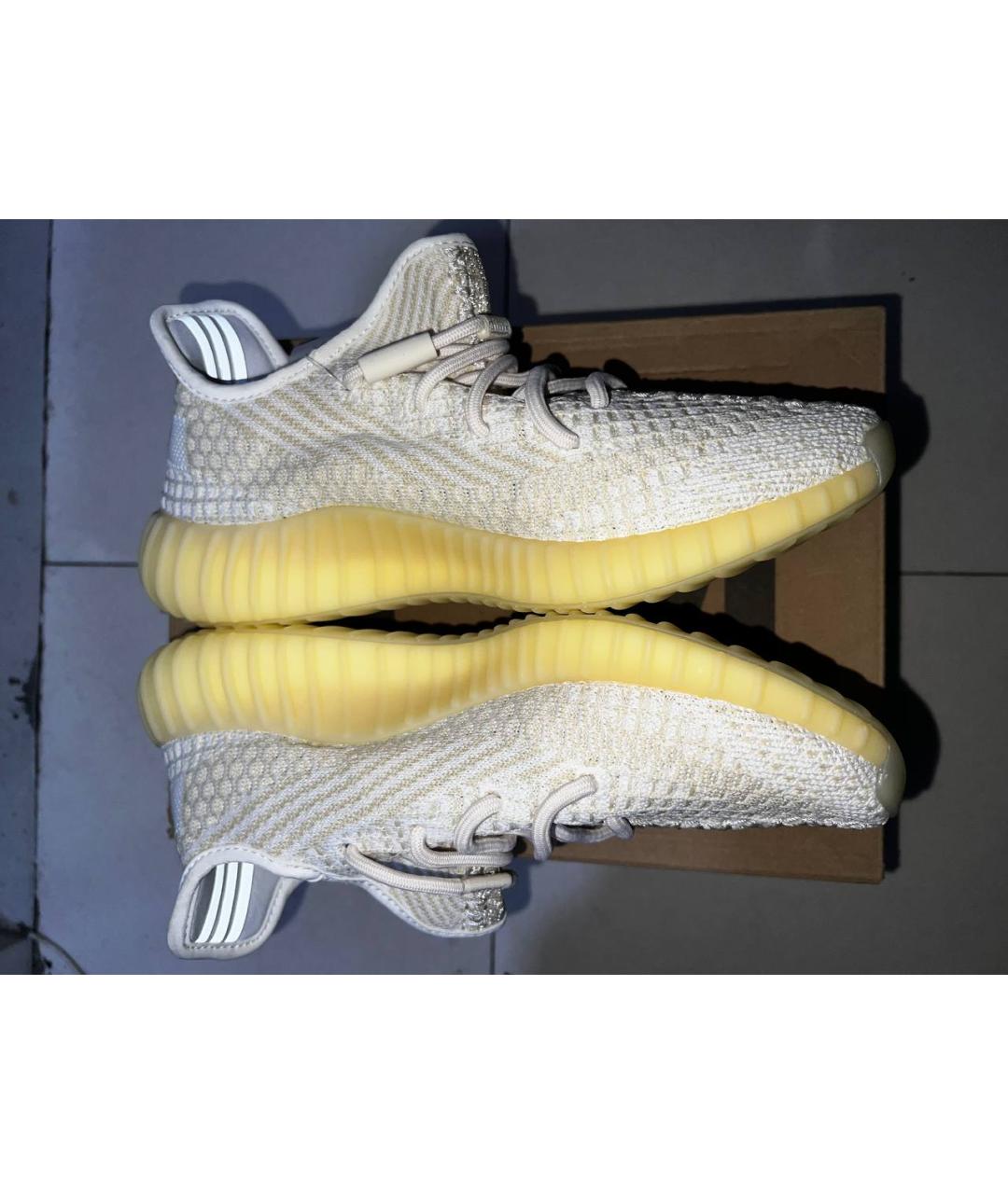 ADIDAS YEEZY Белые текстильные кроссовки, фото 5