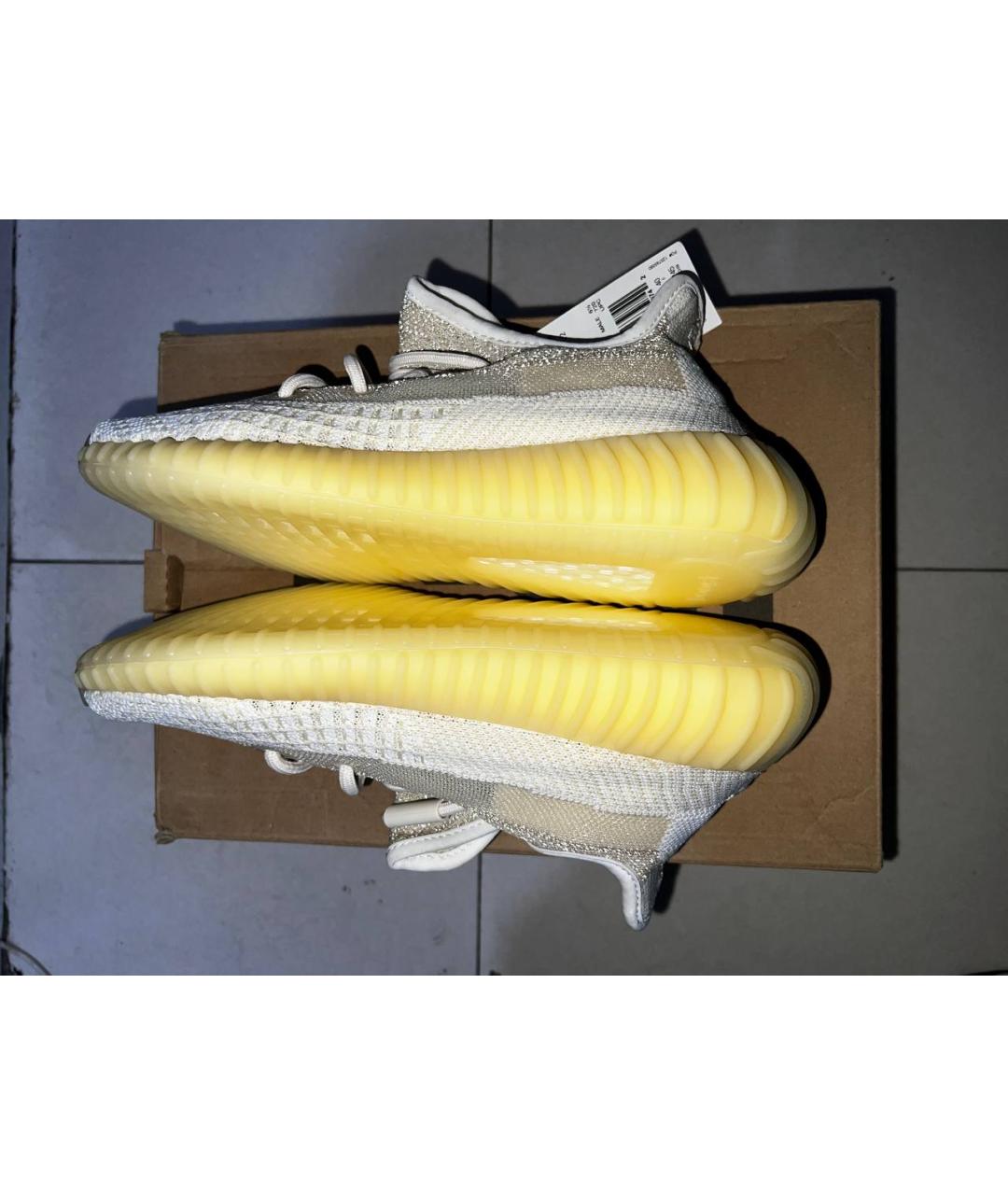 ADIDAS YEEZY Белые текстильные кроссовки, фото 3