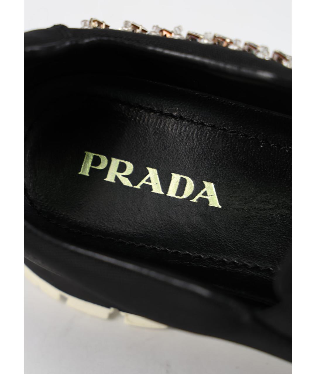 PRADA Черные текстильные кроссовки, фото 3