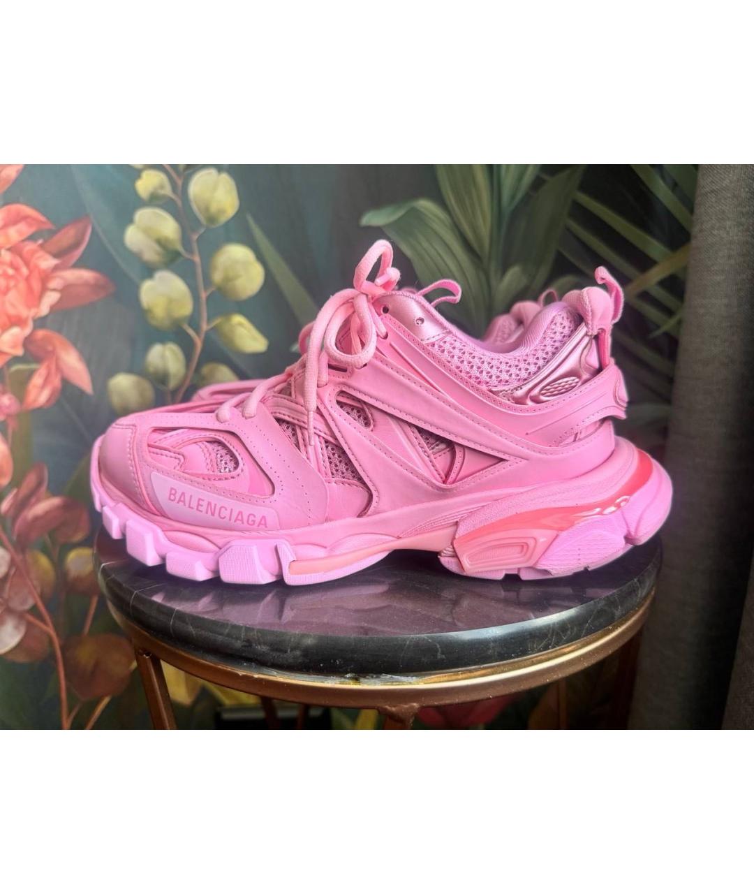BALENCIAGA Розовые текстильные кроссовки, фото 5
