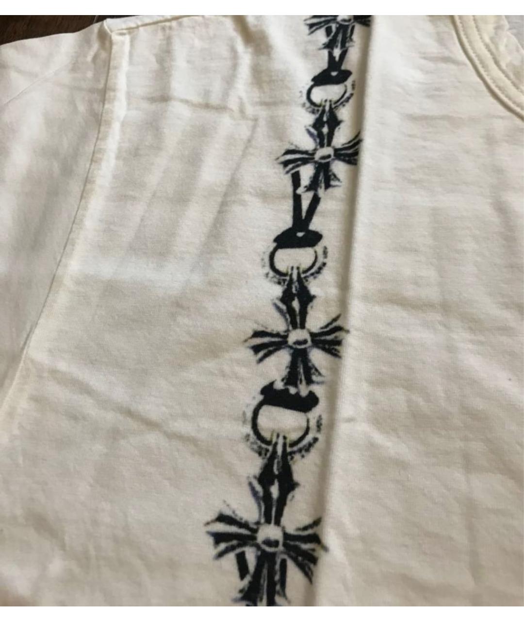 CHROME HEARTS Белая хлопковая футболка, фото 4