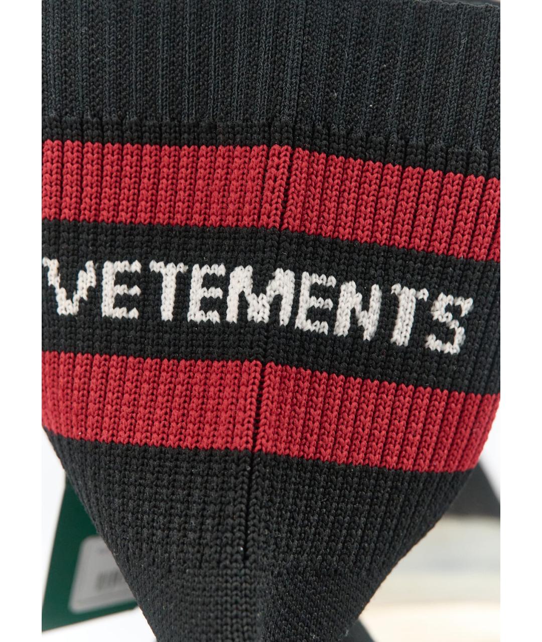 VETEMENTS Черные текстильные кроссовки, фото 3