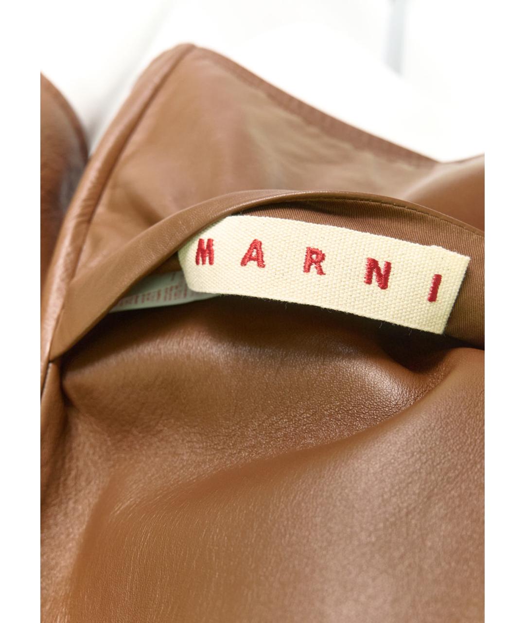 MARNI Синяя кожаная куртка, фото 4