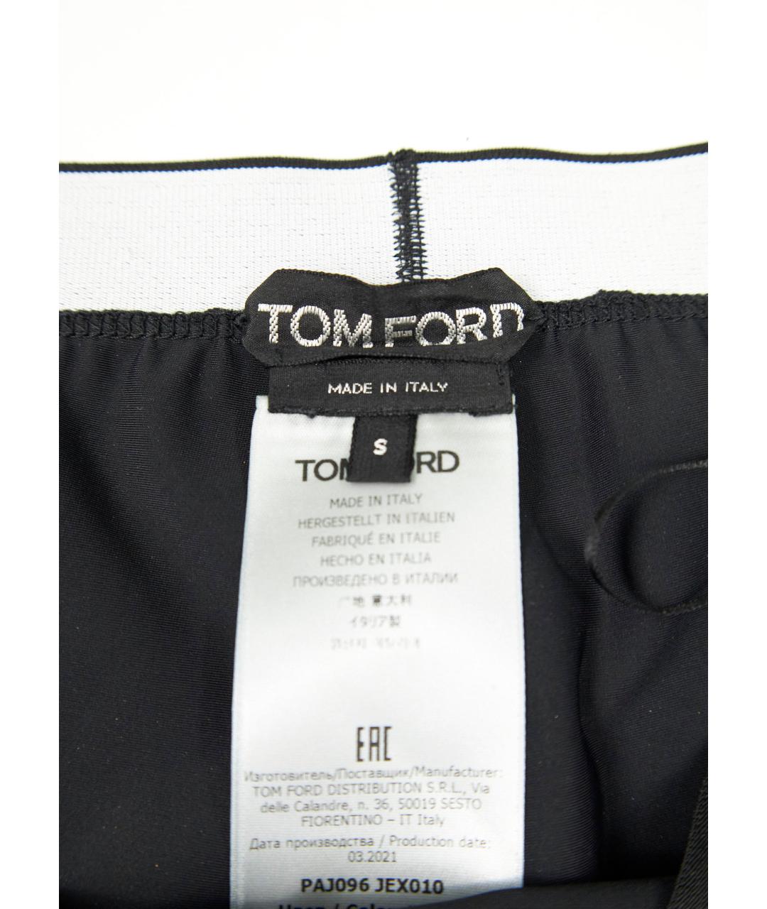 TOM FORD Черные полиамидовые леггинсы и велосипедки, фото 3
