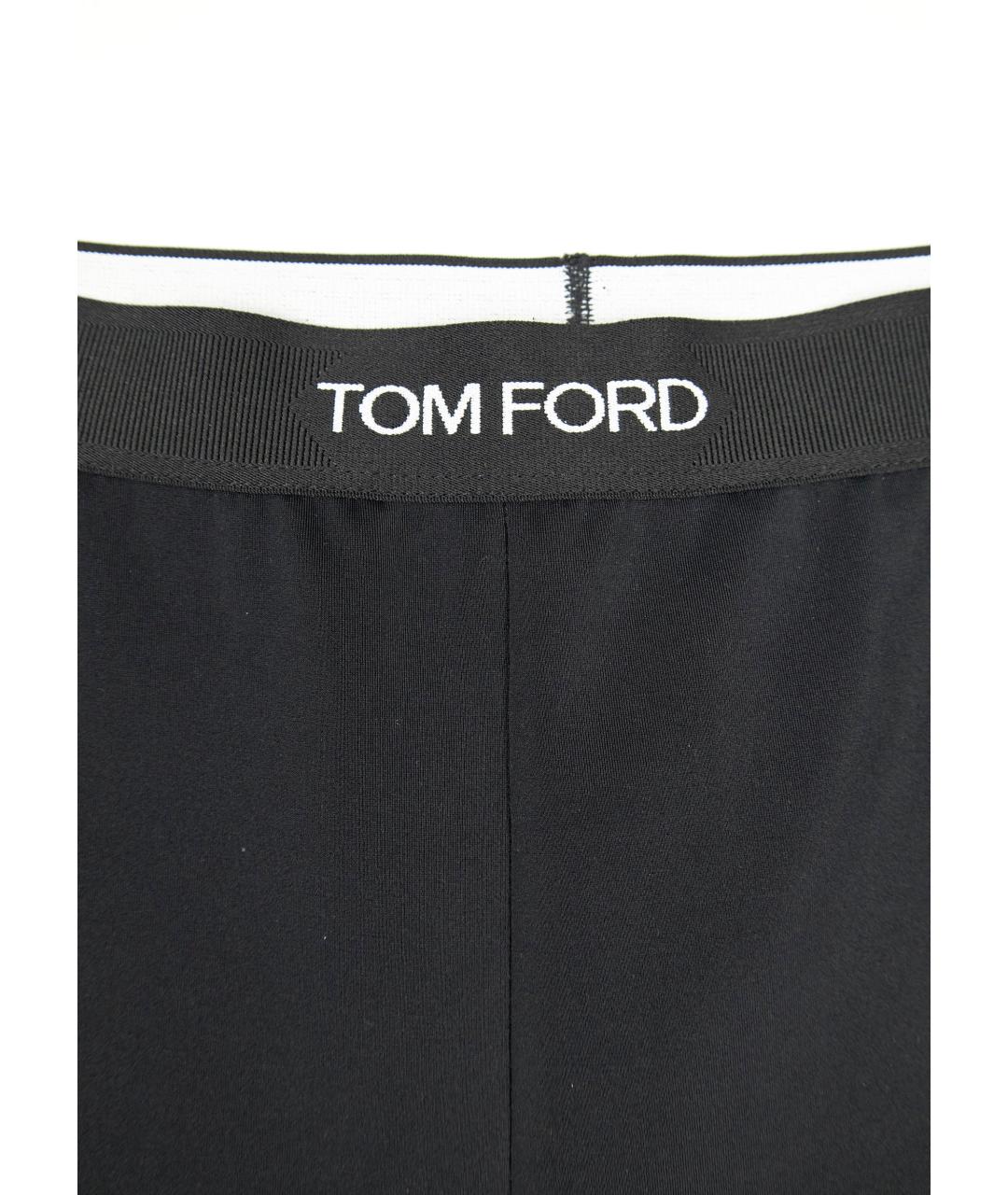 TOM FORD Черные полиамидовые леггинсы и велосипедки, фото 4