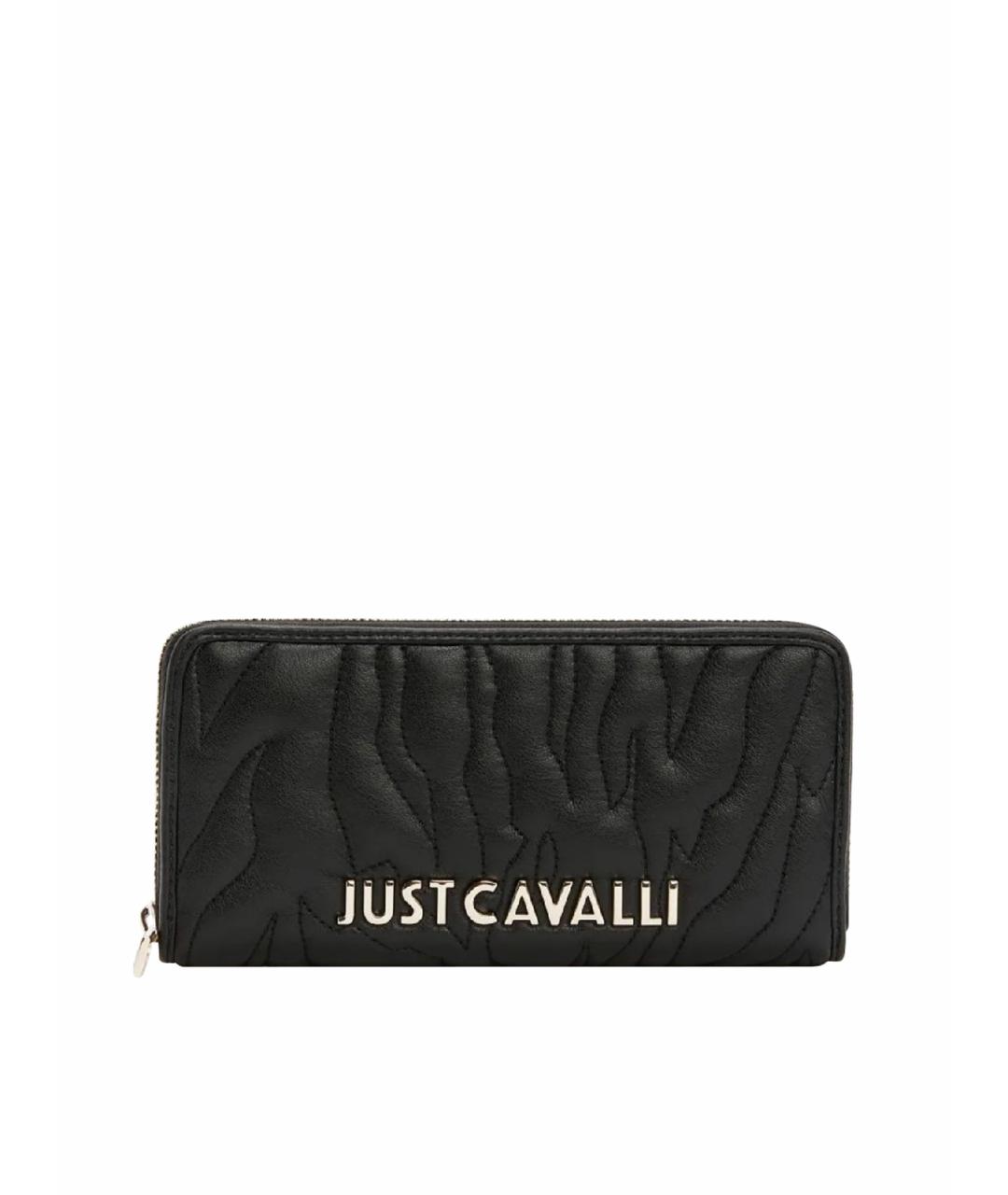 JUST CAVALLI Черный кошелек из искусственной кожи, фото 1