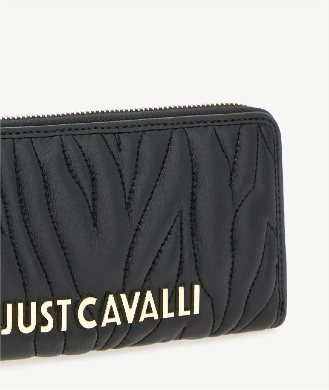 JUST CAVALLI Черный кошелек из искусственной кожи, фото 3