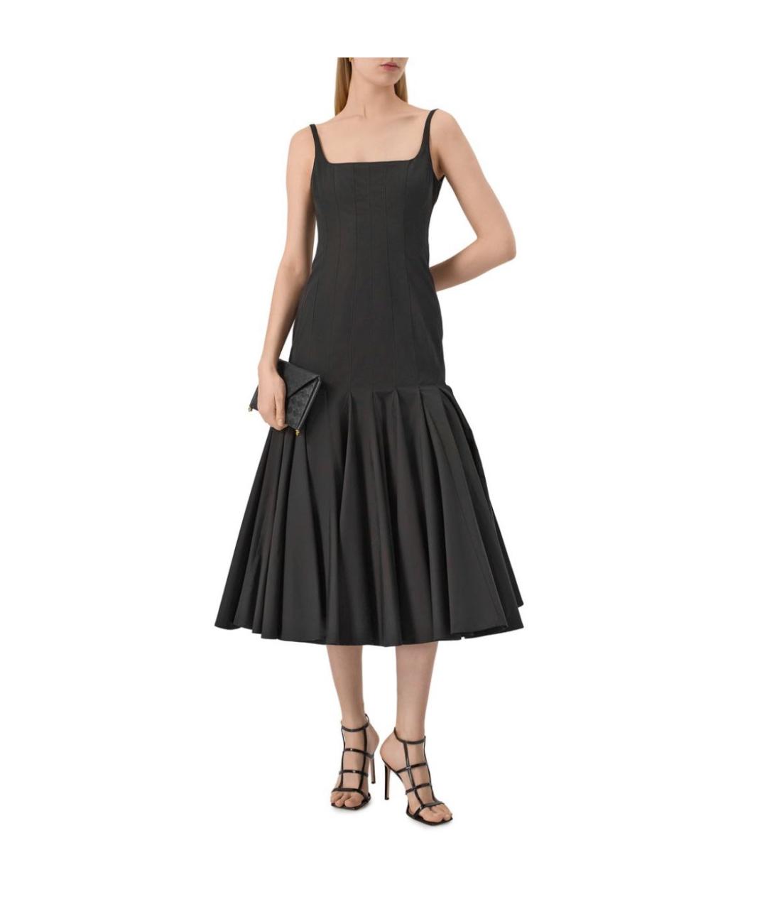 JACQUEMUS Черное хлопковое повседневное платье, фото 4